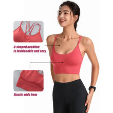Load image into Gallery viewer, 1Pcs Women Sports Bras Seamless Criss Cross Back Sexy Padded Fitness Yoga Vest Gym Running Crop Top Breathable Beauty Bras
