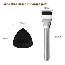 Load image into Gallery viewer, Ultra Thin Foundation Brush Makeup Mixing Palette with Spatula Flat Face Contour Brush Cosmetic Puff Blender Beauty Makeup Tools
