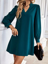 Load image into Gallery viewer, Elegant V-Neck Shirt Mini Dress
