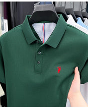 Load image into Gallery viewer, 100% pure cotton high-end brand men's short sleeve polo shirt summer fashion original pony embroidery golf Paul  casual T-shirt
