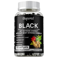 Load image into Gallery viewer, Black Metabolism Support Capsule Supplement
