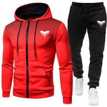 Load image into Gallery viewer, Men's Tracksuit Zipper Coat and Black Sweatpants Outdoor Casual Sporty Hoodie Jogging Suit Male Autumn Training Set Sweatshirts
