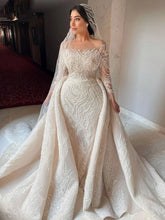 Load image into Gallery viewer, Luxury Beaded Mermaid Wedding Gown
