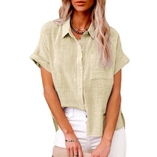 Load image into Gallery viewer, Summer Women Shirts Tops Cotton Linen T-shirt Women Top Camisas Mujer Casual T-Shirt Streetwear Loose Female T-Shirts New Shirt
