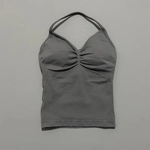 Load image into Gallery viewer, Women's Sexy Sports Bra - Open Back Design, Breathable Stretchy Fabric for Yoga - Elegant Solid Color All-Season Activewear
