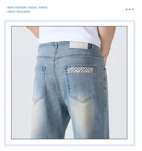 Load image into Gallery viewer, Men's Summer Thin Comfortable Jeans, Fashionable and Breathable Business Straight Pants, Loose Retro Casual Denim Trousers
