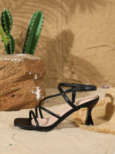 Load image into Gallery viewer, Women Square Toe Slingback Kitten Heel Sandals
