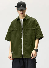 Load image into Gallery viewer, Workwear Short-Sleeved Shirt Men's New Short-Sleeved Slim Jacket Summer Men's Casual Jacket Senior Men's Student Shirt

