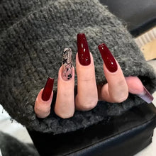 Load image into Gallery viewer, 24pcs Gradient Fake Nails French Ballerina Nail Waterproof Faux Medium Coffin false nails Fingernails Press on Nails Tips
