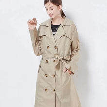 Load image into Gallery viewer, Fashion Women Thin Raincoat Poncho Ladies Waterproof Long Slim Raincoats Adults Outdoor Hiking  Windproof Rain Coat With Belt

