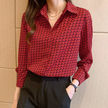 Load image into Gallery viewer, Fashion ladies shirts New elegant Women Blouses Long Sleeve Button-Down Tops blusa mujer
