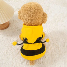 Load image into Gallery viewer, Bee Pet Puppy Coat Apparel Outfit Dog Hoodies Winter Warm Cat Cosplay Costume Holiday Outfit for Small Medium Dogs &amp; Cats
