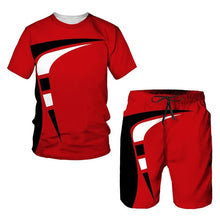 Load image into Gallery viewer, New Men's Tracksuits Summer round neck T-shirt Oversized Men Trend Casual Tracksuits 3D Print T-shirt Shorts 2 Piece Outfit
