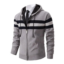 Load image into Gallery viewer, Hooded Knit Sweater Coat with Fleece Lining
