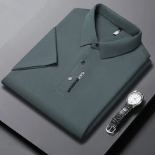 Load image into Gallery viewer, Men's Short Sleeve Solid Color Polo Shirt Breathable Comfortable Elastic Top New Arrivals Casual Business Style
