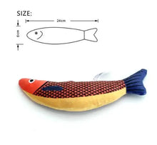 Load image into Gallery viewer, Cat Toys Fish,Teeth Grinding Catnip Toys,Soft and Durable,Kitten Toys Interactive Sounding Cat Chew Bite Plush Toys Cat Supplie
