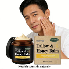 Load image into Gallery viewer, Beef Tallow Honey Balm for Men Lasting Moisturizing Dryness Soothing Skin Firming Smoothing Roughness Anti Aging Face Cream
