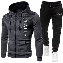 Load image into Gallery viewer, Autumn Winter Popular Men's Tracksuit Zipper Hoodie and Sweatpants Urban Casual Sporty Jogging Suit Male Daily Training Outfits
