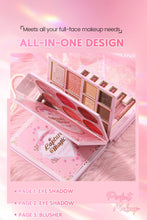 Load image into Gallery viewer, 5 Layers All In One Makeup Book Palette,48 Eyeshadow+6 Blush+Contour Highlight Brow Pomade+6 Lipstick Full Face Makeup Kit
