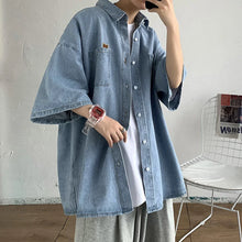 Load image into Gallery viewer, 2025 Shirts Men Clothing Fashion Short Sleeve Summer Korean Style Loose All-match Cargo Handsome Homme Solid Tops Harajuku
