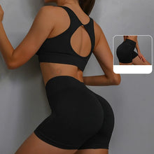 Load image into Gallery viewer, 2Pcs Women Yoga Outfit Set Sports Fitness Vest Running Workout Shorts Suit Gym Training Active Wear Handmade Accessory
