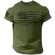 Load image into Gallery viewer, Gym Men's T Shirt For Men 3d Print USA Flag T-shirts Casual Oversized Short-sleeved Tees Summer Sportswear Tops Men Clothing
