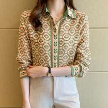Load image into Gallery viewer, Fashion ladies shirts New elegant Women Blouses Long Sleeve Button-Down Tops blusa mujer
