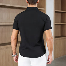Load image into Gallery viewer, New Men's Business Casual Solid Color Short Sleeved Shirt for Summer Fashion No Ironing Comfortable and Versatile Top
