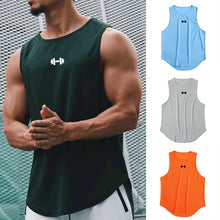 Load image into Gallery viewer, Summer Tank Top Mens Gym Fitness Training Clothing Quick Dry Silm Fit Bodybuilding Sleeveless Shirts Men Fashion Basketball Vest
