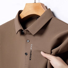 Load image into Gallery viewer, Men's Short Sleeve Solid Color Polo Shirt Breathable Comfortable Elastic Top New Arrivals Casual Business Style
