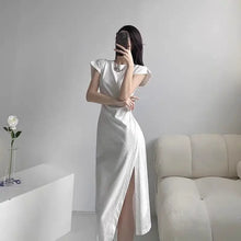 Load image into Gallery viewer, Chic Minimalist White Midi Dress
