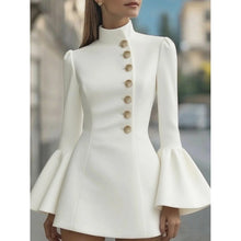 Load image into Gallery viewer, Elegant Bell Sleeve Slim Midi Dress
