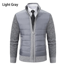 Load image into Gallery viewer, Autumn Winter Sweaters for Men Casual Knitted Sweaters Large Size Solid Color Plus Velvet Cardigan Knitted Sweater Cotton Coat
