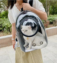 Load image into Gallery viewer, Pet Cat Carrying Bag Space Pet Backpacks Breathable Portable Transparent Backpack Puppy Dog Transport Carrier Space Capsule Bags
