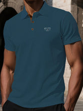 Load image into Gallery viewer, MILANO ITALIA Men's Textured Polo Shirt with Contrast Placket and Buttons
