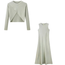Load image into Gallery viewer, Silky Knit Maxi Dress Set

