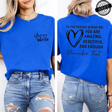 Load image into Gallery viewer, Women Tshirts Sport Casual T-Shirts Breathable Short Sleeve Oversized Tshirt To The Person Behind Me: You Are Amazing T-Shirts
