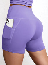 Load image into Gallery viewer, Yoga Shorts with Pockets High Waist Butt Lifting Cyclings Tights Outdoor Workout Jogging Shorts Sportswear Gym Running Short
