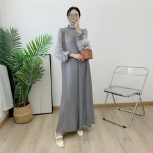Load image into Gallery viewer, Women Elegant Evening Party Dresses 2025 Summer New Solid Colour Classic Long Sleeve Plate Flower Design Prom Dresses Female
