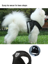 Load image into Gallery viewer, Pet Leash Undershirt Harnesses Mesh Breathable Adjustable Easy Control Reflective Undershirt Dog Harness Collar
