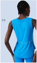 Load image into Gallery viewer, Yoga Sport Top Women Gym T Shirt Workout Clothing Wear Loose Cover Hip Shirt Quick Dry Vest Cropped Blouse Cool Tank Tops

