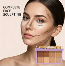 Load image into Gallery viewer, 8 Shade Soft Matte Cream Concealer Palette Full Coverage Fade Dark Circles Blemishes Waterproof Long Lasting Oil Control Makeup
