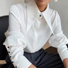 Load image into Gallery viewer, Elegant Satin Office Casual Shirt
