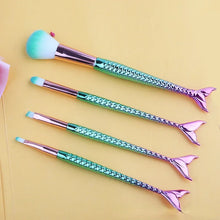 Load image into Gallery viewer, Mermaid Makeup Brushes Set Cosmetic Powder Eye Shadow Foundation Blush Brush Soft Beauty Make Up Tool Maquiagem 6 Color Gradient
