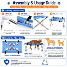 Load image into Gallery viewer, Pet Grooming Bed Portable Detachable Pet Bath Hammockstand Soft Breathable Mesh Support Rack Pet Drying For Cats And Small Dogs
