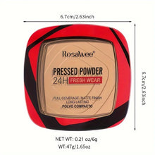 Load image into Gallery viewer, Matte Full Coverage Pressed Powder Foundation With Puff Applicator, 24H Fresh Wear Matte Weightless Finishing Powder Makeup

