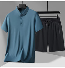 Load image into Gallery viewer, polo Shirts + shorts 2024 summer new style fashion Sportswear Men's Casual Sets Male Fashion shirts and shorts full size M-4XL
