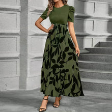 Load image into Gallery viewer, Elegant Lace-Up Ruffle Hem Dress

