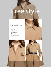 Load image into Gallery viewer, Embroidered Shirt Skirt Office Set
