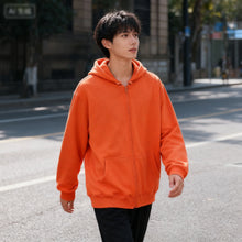 Load image into Gallery viewer, Men’s High Street Solid Zip-Up Hoodie
